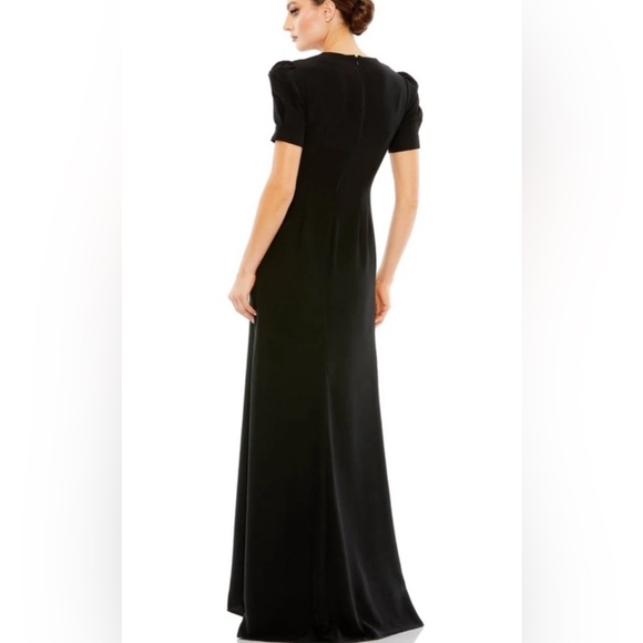 Black embellished MacDuggal gown - Picture 2 of 4